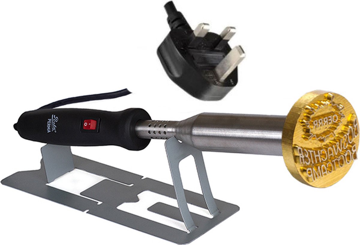 Posta Perma | brandstempel | Ø60mm-400 Watt-G-stekker (VK + Ierland)-Messing